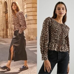 Rails Tabi Top Print Smocked Peplum Nala